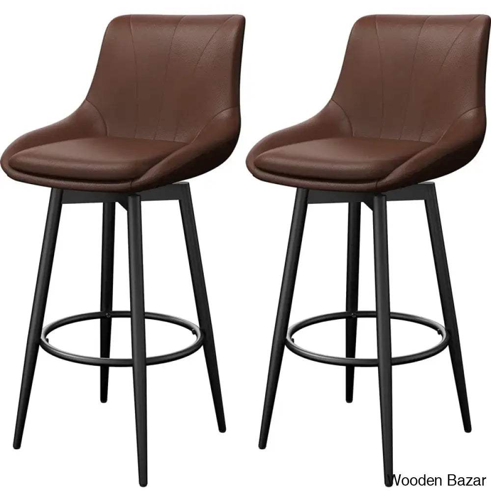 Loyere Swivel Upholstered 26’’ Counter And Bar Stool With Metal Frame