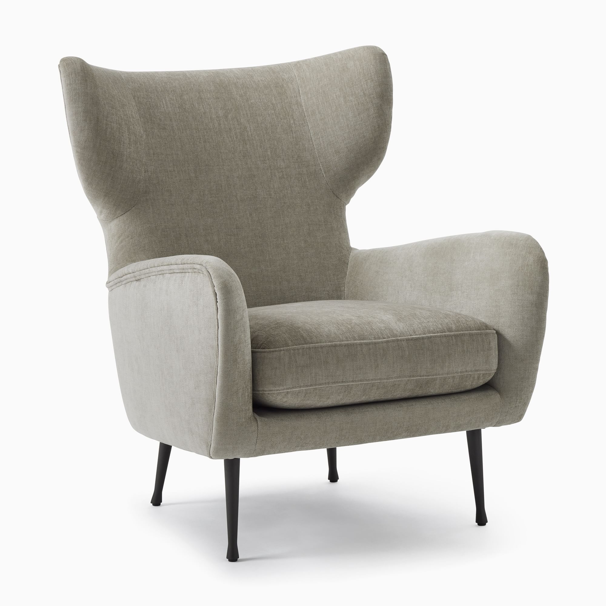 Wixfire Wing Chair in Metal Legs - Wooden bazar