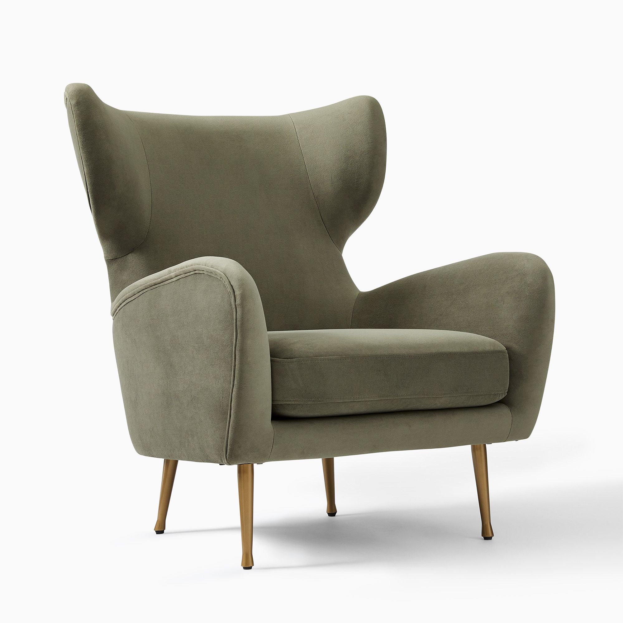 Wixfire Wing Chair in Metal Legs - Wooden bazar