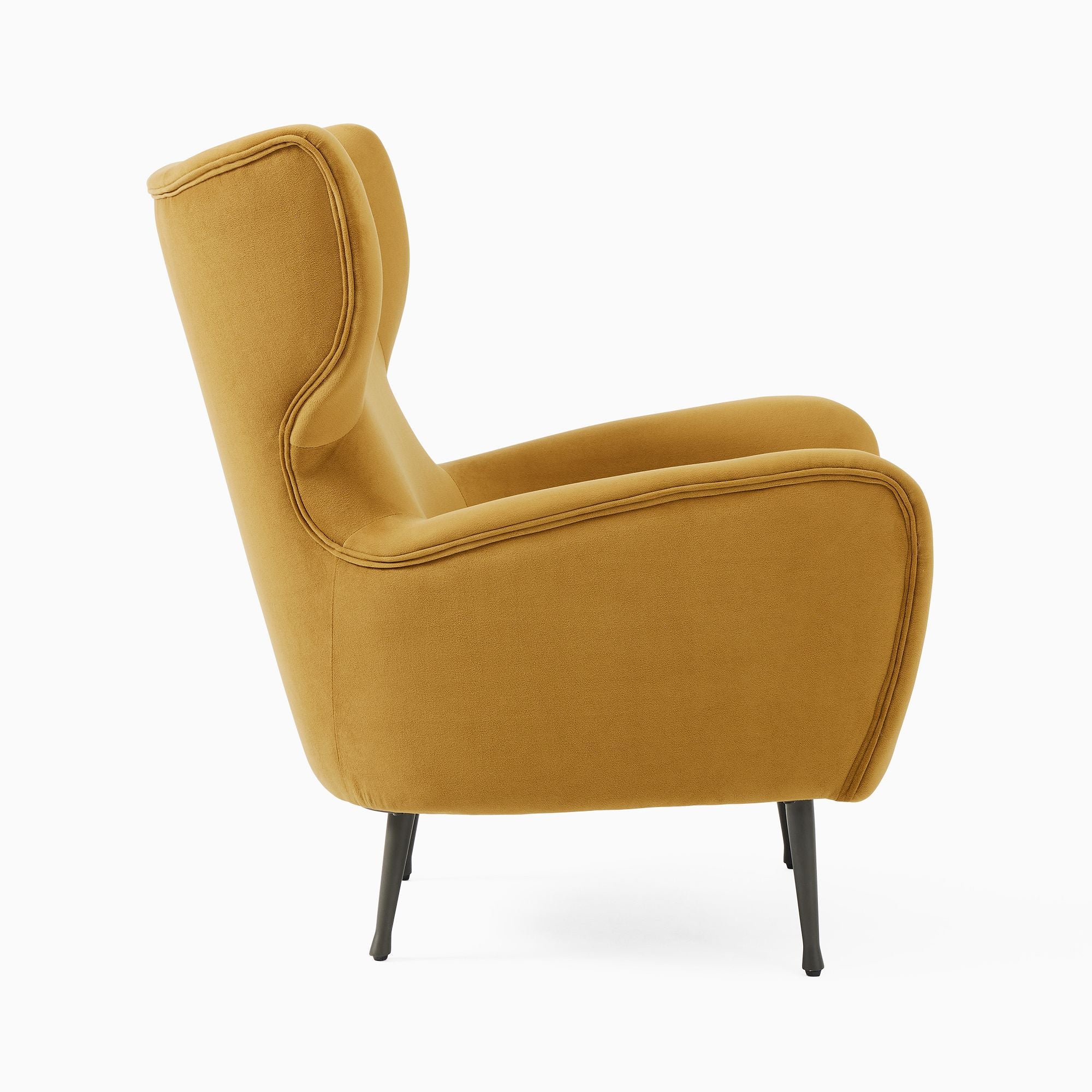 Wixfire Wing Chair in Metal Legs - Wooden bazar