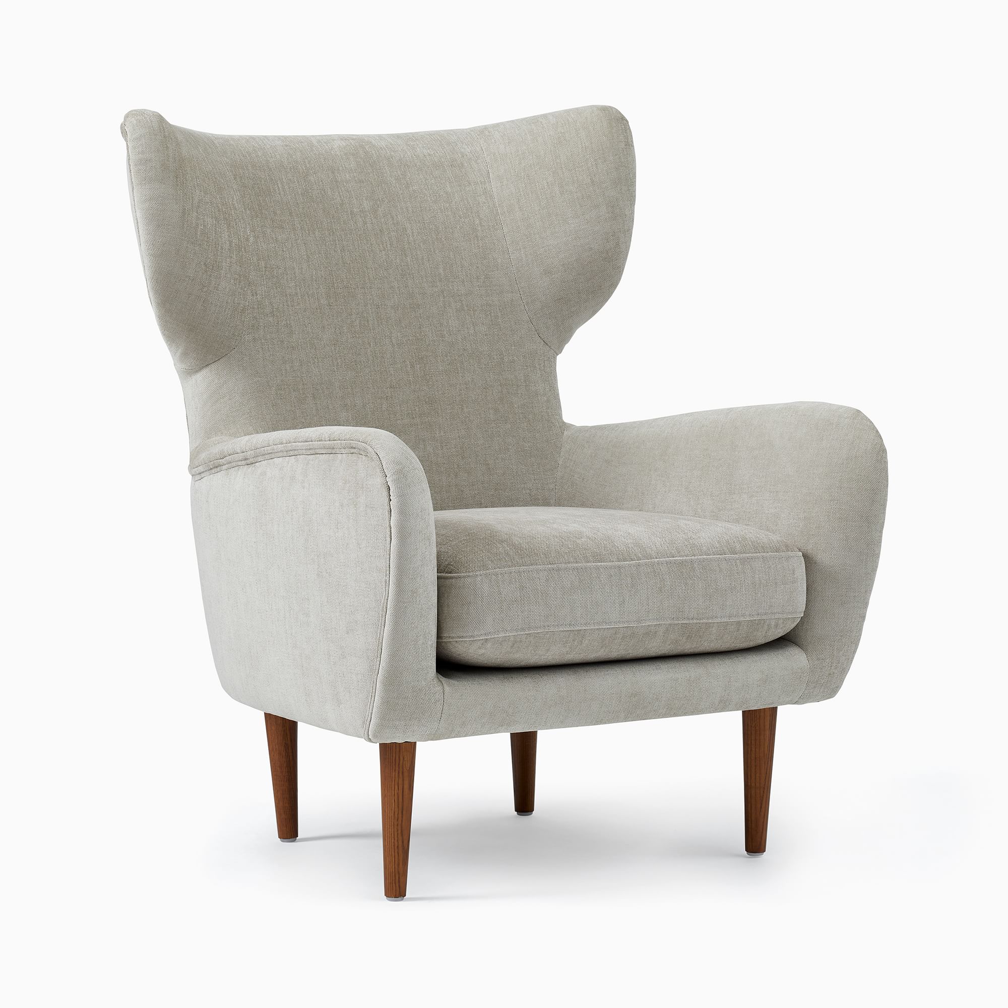 Picasix Wing Chair in Wooden Legs - Wooden  Bazar