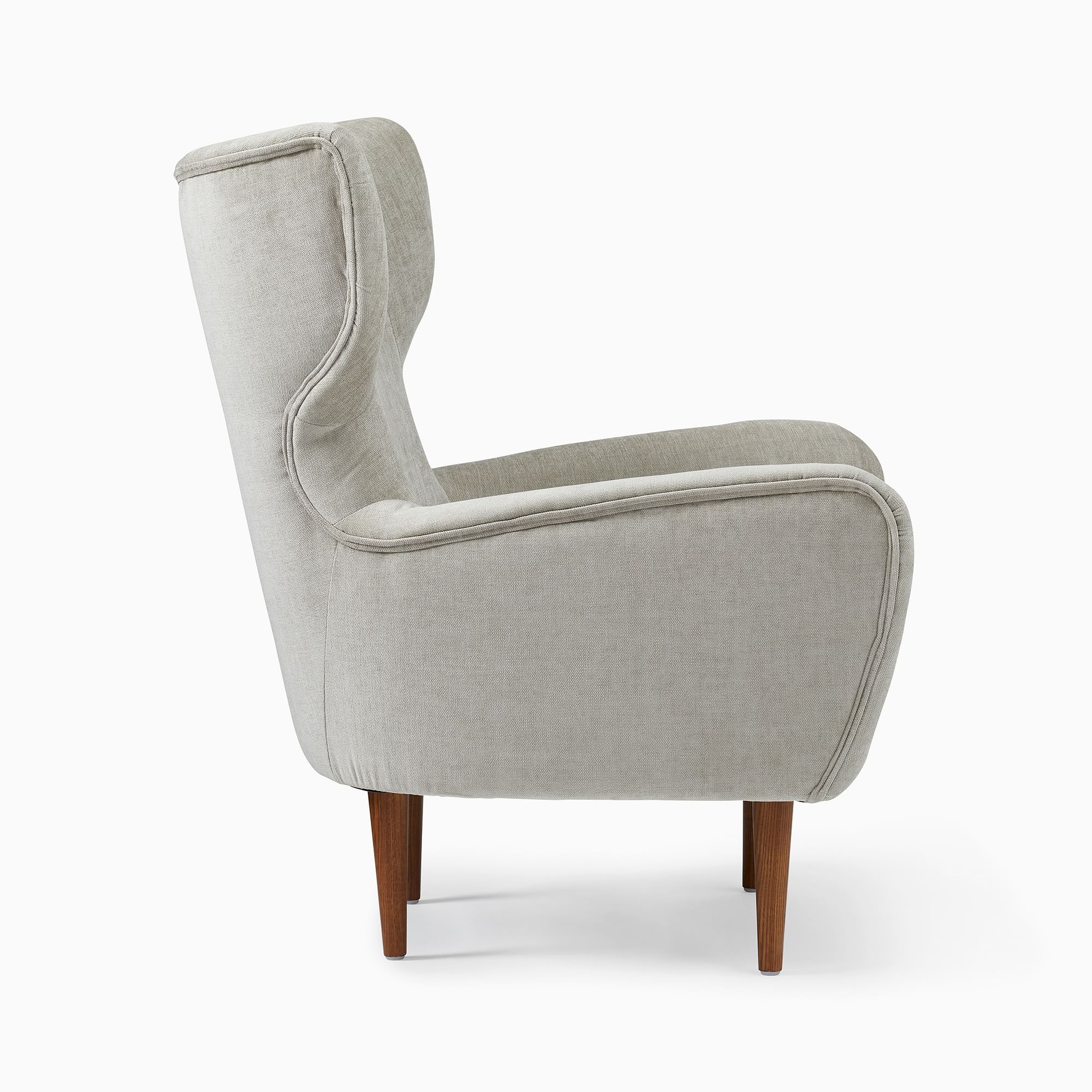 Picasix Wing Chair in Wooden Legs - Wooden  Bazar