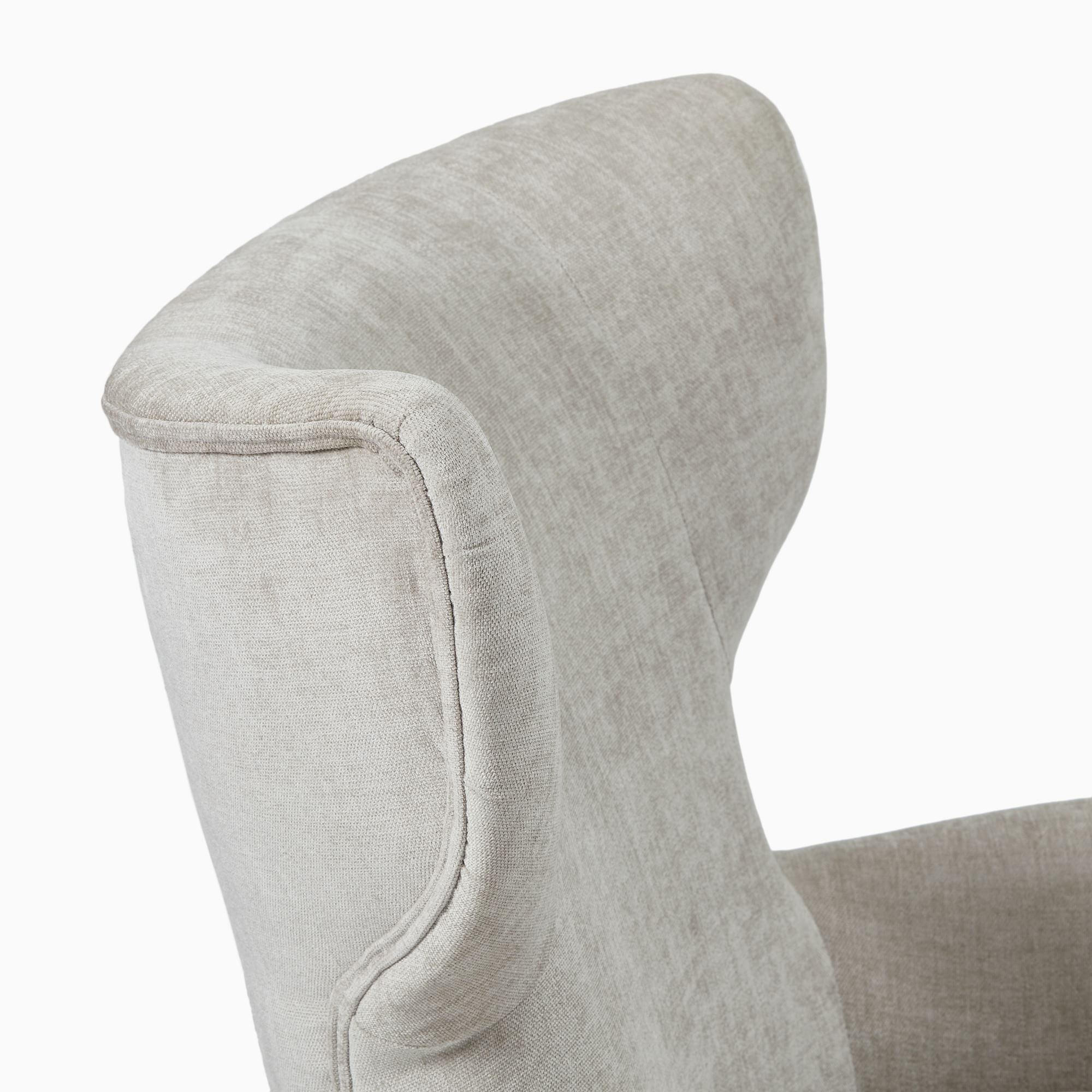 Picasix Wing Chair in Wooden Legs - Wooden  Bazar