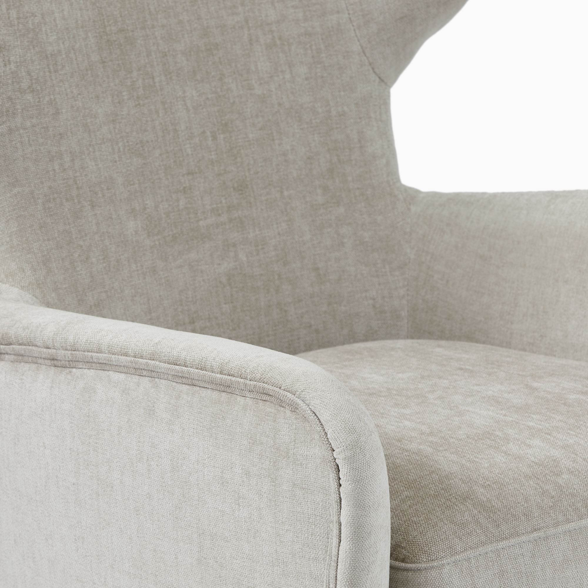 Picasix Wing Chair in Wooden Legs - Wooden  Bazar