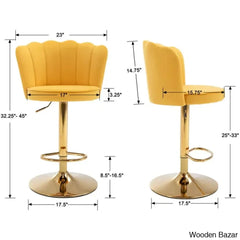 Ludkaz Swivel Adjustable Height Counter And Bar Stool (Set Of 2)