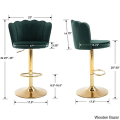 Ludkaz Swivel Adjustable Height Counter And Bar Stool (Set Of 2)