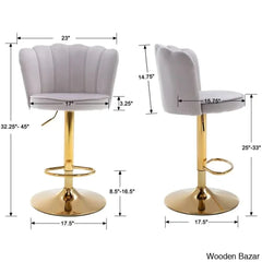 Ludkaz Swivel Adjustable Height Counter And Bar Stool (Set Of 2)