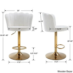 Ludkaz Swivel Adjustable Height Counter And Bar Stool (Set Of 2)