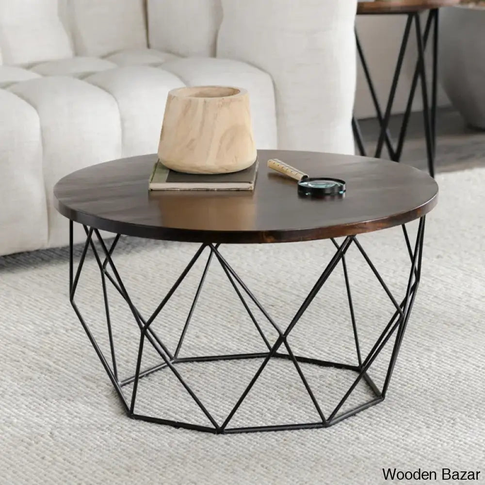 Lupi Solid Wood Top Coffee Table And Center Table