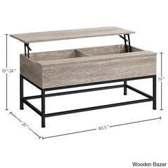 Lurdesy Lift Top Coffee And Center Table With Storage & Metal Legs