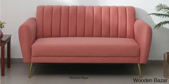 Luxurious Camel Yellow Fabric 3-Seater Sofa The Ultimate Trendy Furniture For Stylish Living Spaces