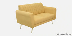Luxurious Camel Yellow Fabric 3-Seater Sofa The Ultimate Trendy Furniture For Stylish Living Spaces