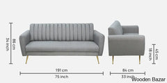 Luxurious Camel Yellow Fabric 3-Seater Sofa The Ultimate Trendy Furniture For Stylish Living Spaces