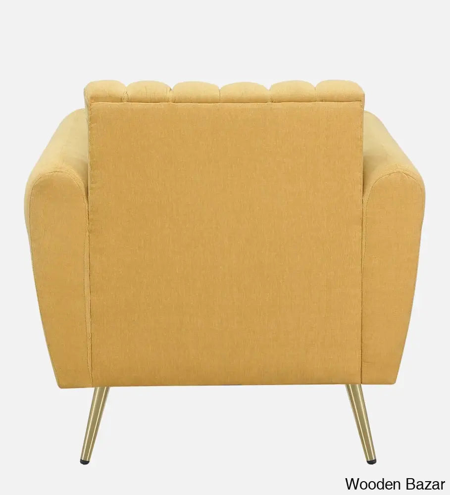 Luxurious Camel Yellow Fabric 3-Seater Sofa The Ultimate Trendy Furniture For Stylish Living Spaces