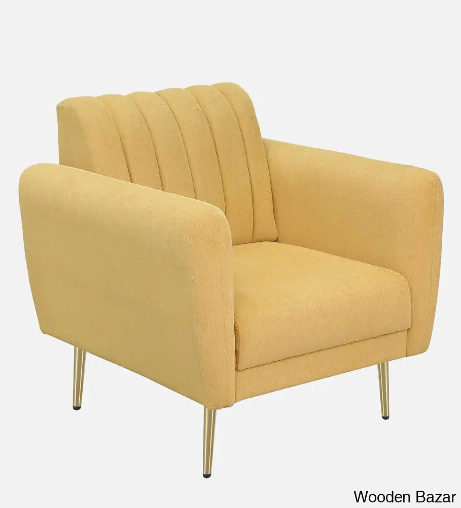 Luxurious Camel Yellow Fabric 3-Seater Sofa The Ultimate Trendy Furniture For Stylish Living Spaces