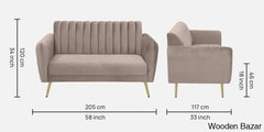 Luxurious Camel Yellow Fabric 3-Seater Sofa The Ultimate Trendy Furniture For Stylish Living Spaces