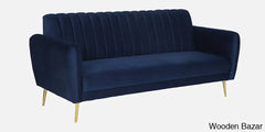 Luxurious Camel Yellow Fabric 3-Seater Sofa The Ultimate Trendy Furniture For Stylish Living Spaces