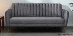 Luxurious Camel Yellow Fabric 3-Seater Sofa The Ultimate Trendy Furniture For Stylish Living Spaces