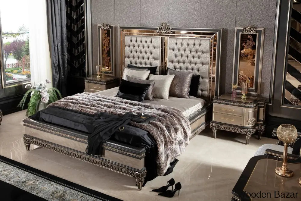 Luxury Bedroom Set with side tables-2