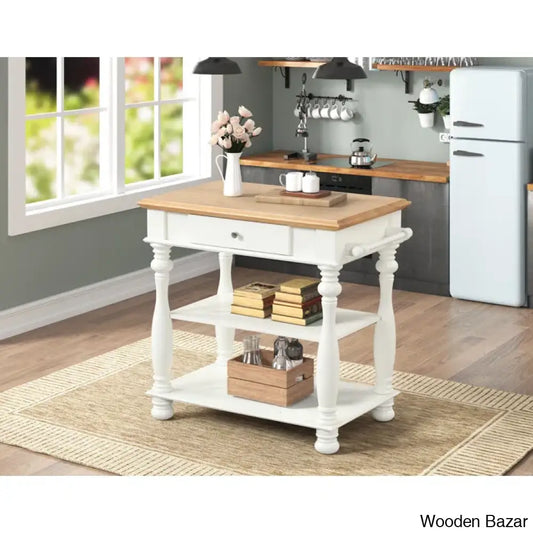 Lyla Wood Kitchen Island Trolley Cart Cabinet Kitchen Island With Storage