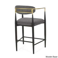 Maconayl Luxury Upholstered 25’’ Counter And Bar Stool (Set Of 2)