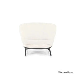 Madelyn Modish Single Seater Armchair With Metal Base - Wooden Bazar