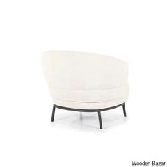 Madelyn Modish Single Seater Armchair With Metal Base - Wooden Bazar