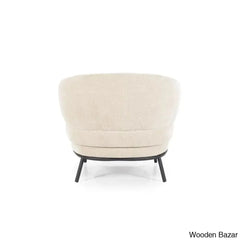 Madelyn Modish Single Seater Armchair With Metal Base - Wooden Bazar