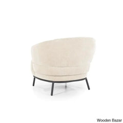 Madelyn Modish Single Seater Armchair With Metal Base - Wooden Bazar