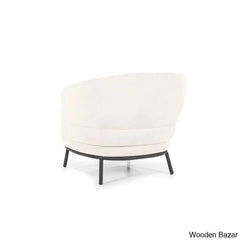 Madelyn Modish Single Seater Armchair With Metal Base - Wooden Bazar