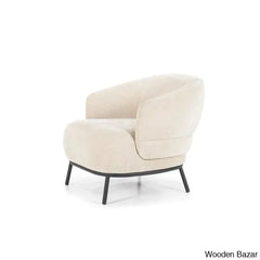 Madelyn Modish Single Seater Armchair With Metal Base - Wooden Bazar