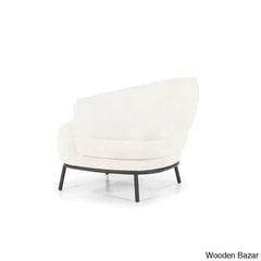 Madelyn Modish Single Seater Armchair With Metal Base - Wooden Bazar