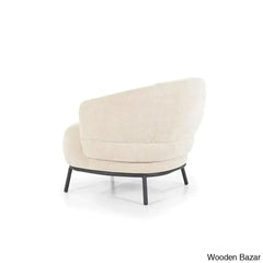 Madelyn Modish Single Seater Armchair With Metal Base - Wooden Bazar