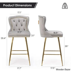 Maghullo Swivel Upholstered 26’’ Counter And Bar Stool (Set Of 2)