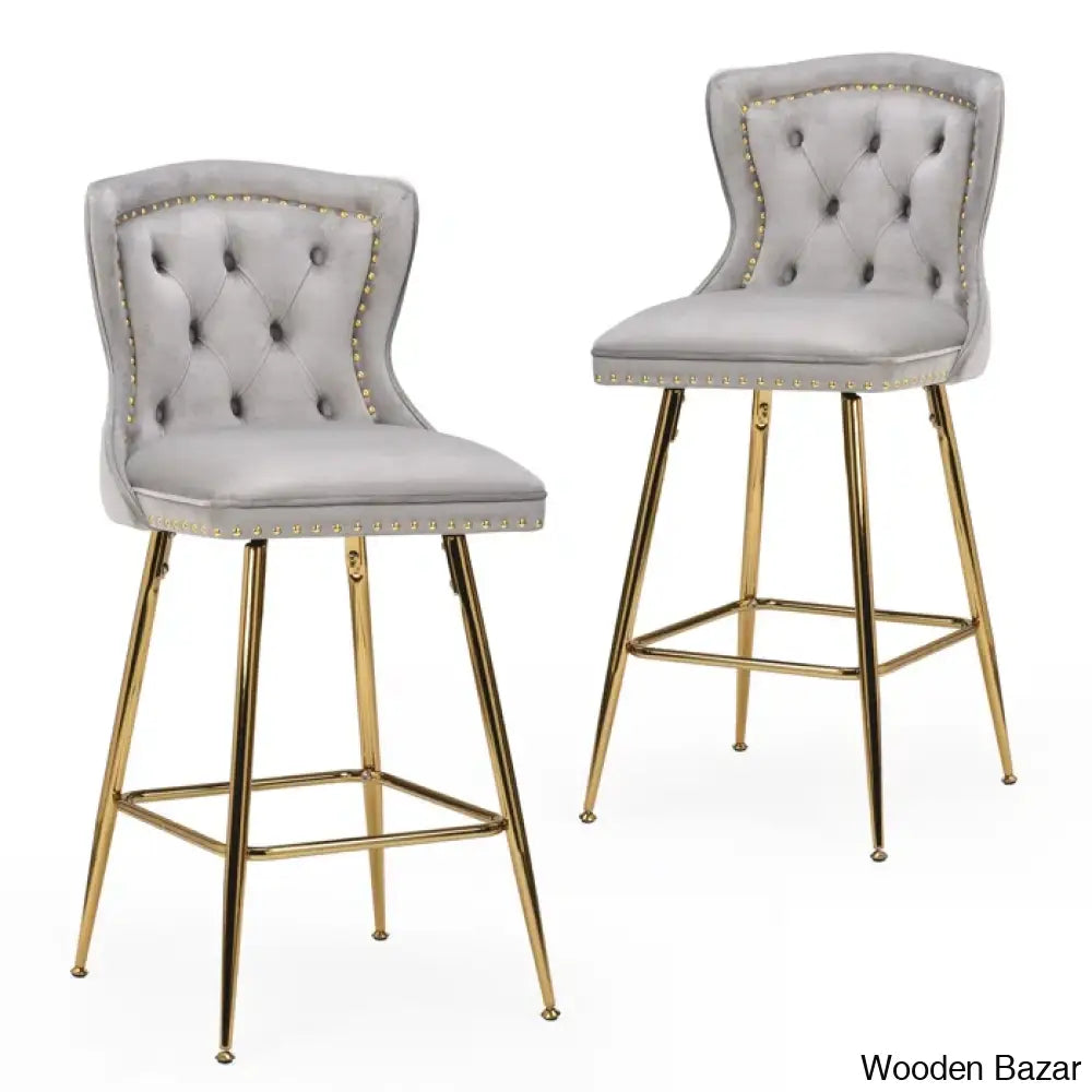 Maghullo Swivel Upholstered 26’’ Counter And Bar Stool (Set Of 2)