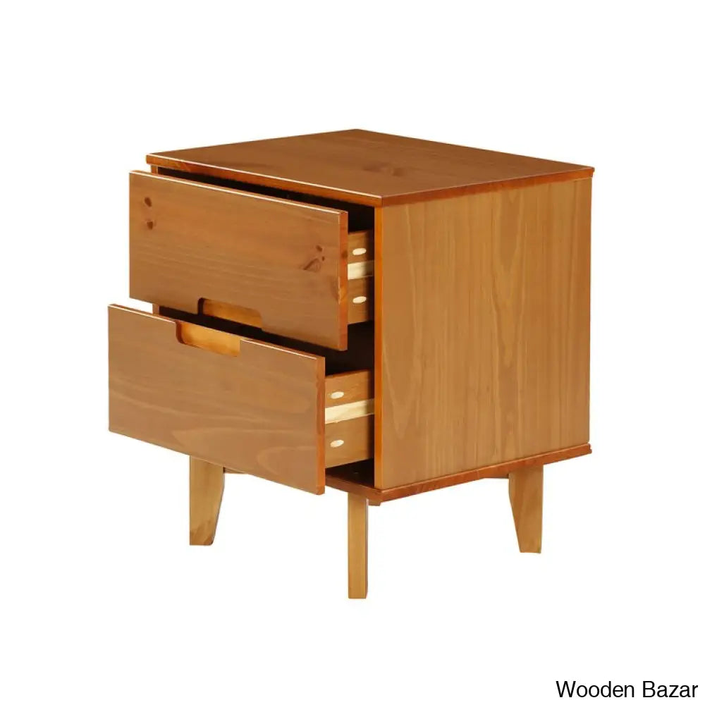 Bedside Table - Wooden Bazar