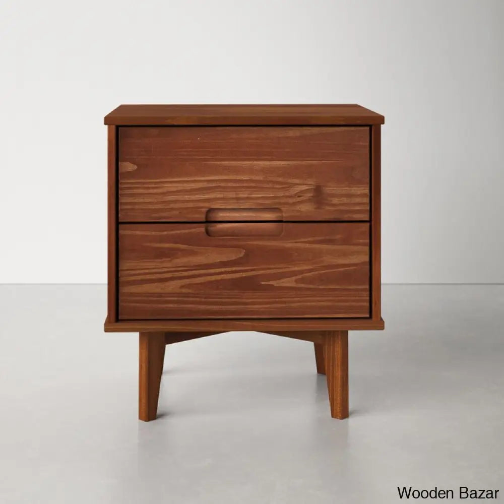 Bedside Table - Wooden Bazar