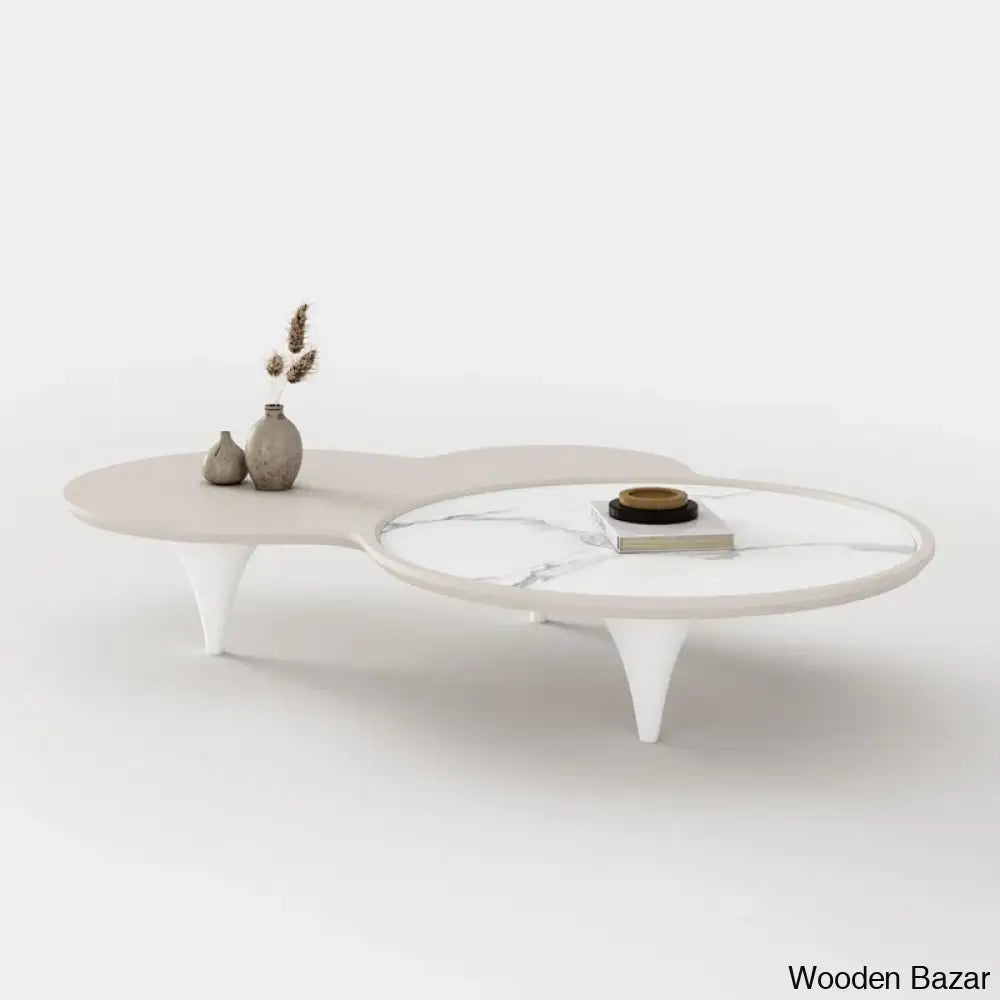 Marcheley 55.1’’ Modern Stylish Creative Stone Coffee And Center Table