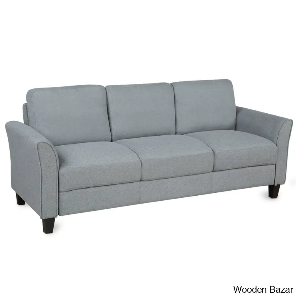 Margaret Grey 3 Seater Living Room Sofa In Fabric