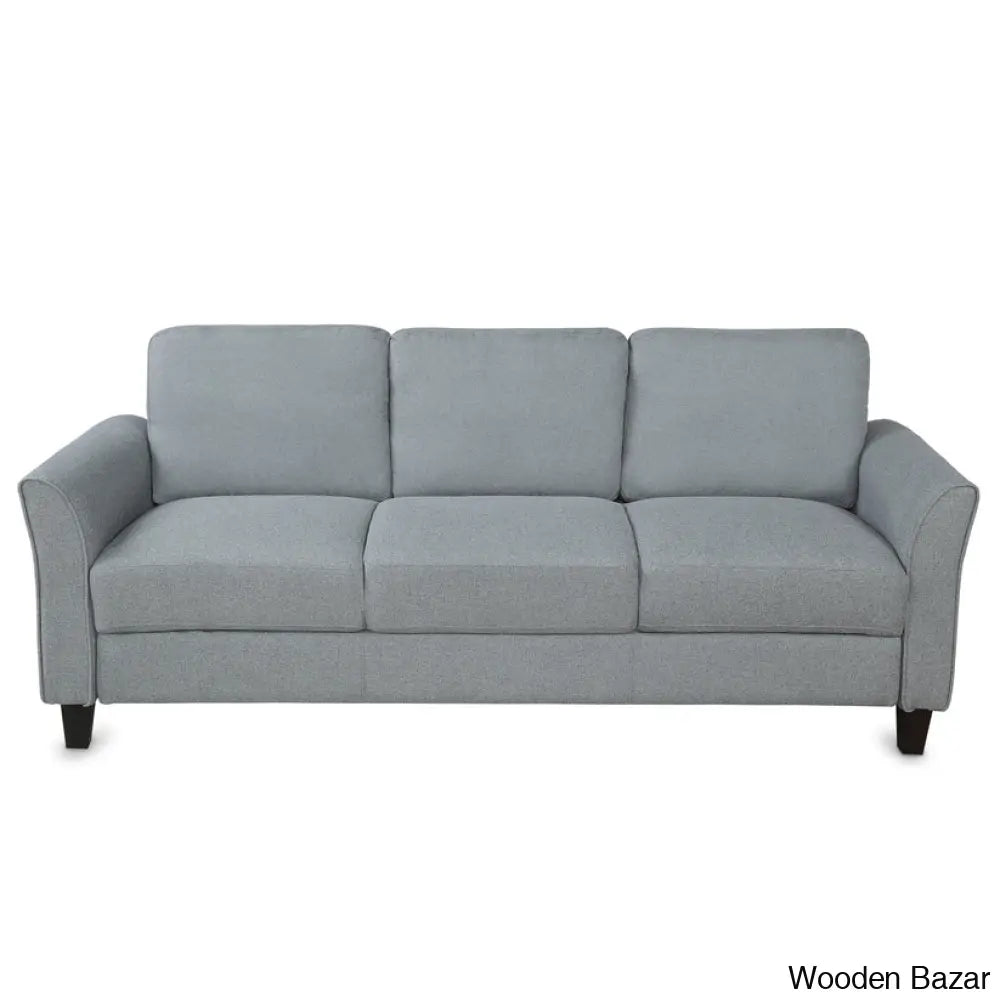 Margaret Grey 3 Seater Living Room Sofa In Fabric