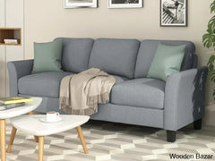 Margaret Grey 3 Seater Living Room Sofa In Fabric