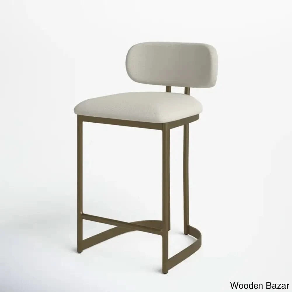 Upholstered counter stool with metal frame sale