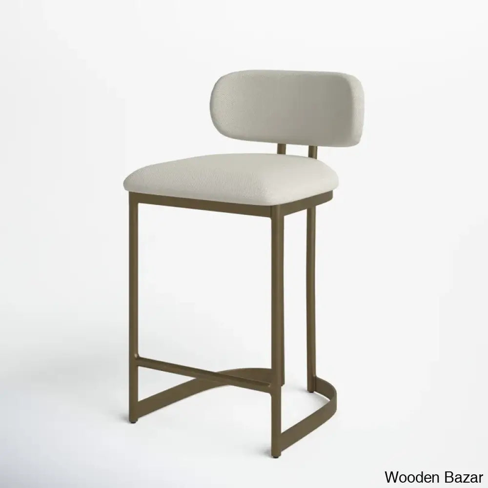 Margotz Upholstered Counter Stool With Metal Frame