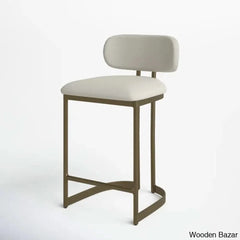 Margotz Upholstered Counter Stool With Metal Frame