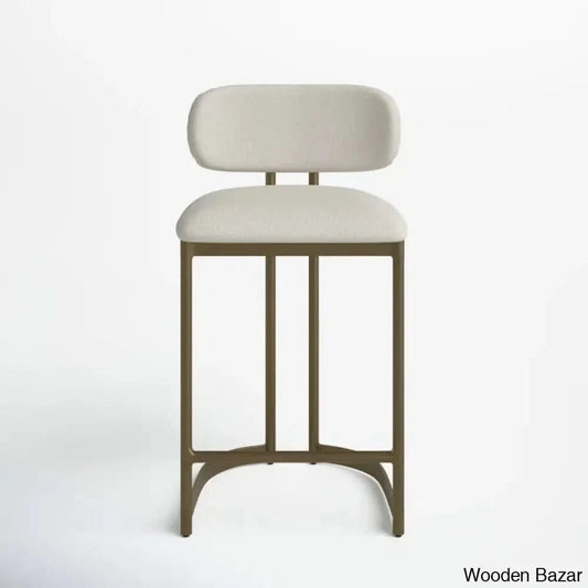 Margotz Upholstered Counter Stool With Metal Frame (24’’ Seat Height)