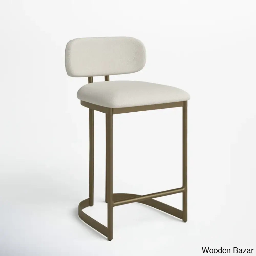 Margotz Upholstered Counter Stool With Metal Frame