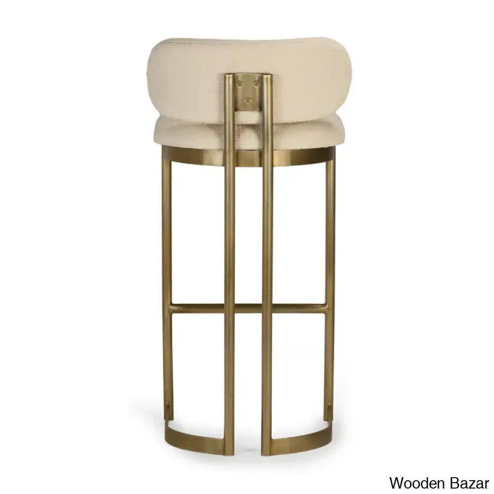 Margotz Upholstered Counter Stool With Metal Frame