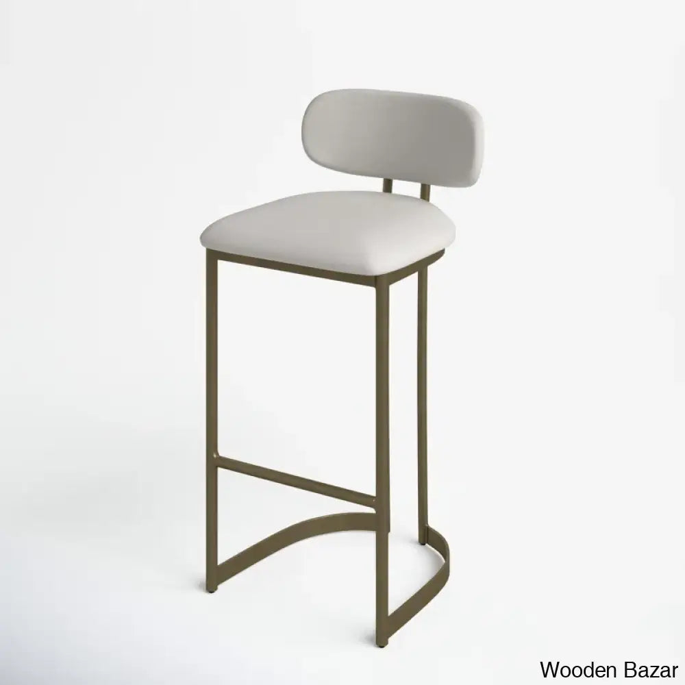 Margotz Upholstered Counter Stool With Metal Frame