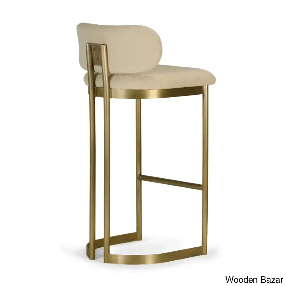 Margotz Upholstered Counter Stool With Metal Frame