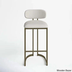 Margotz Upholstered Counter Stool With Metal Frame Bar (30’’ Seat Height)
